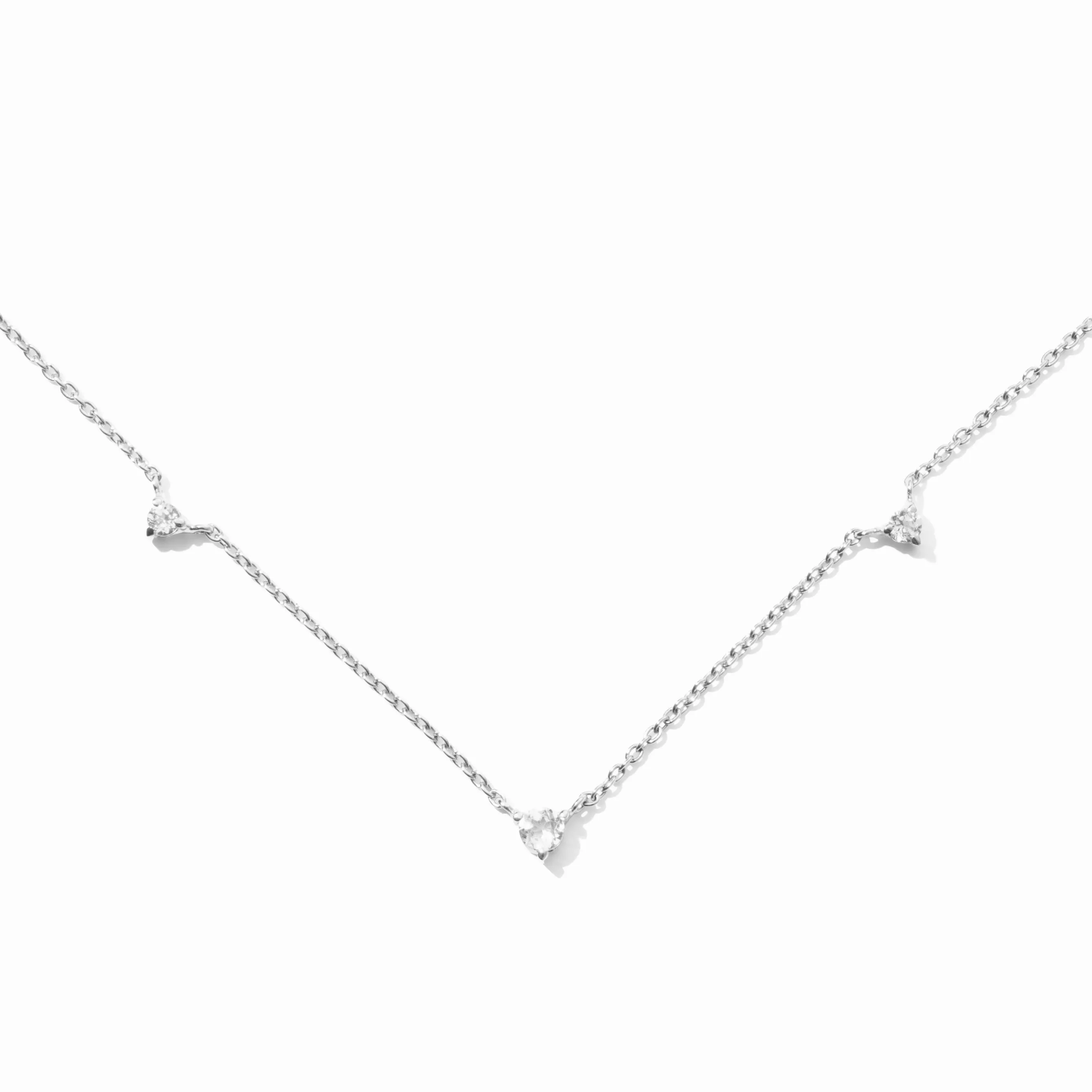 Celestial Necklace, White Topaz, Silver