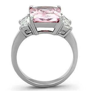 CJG1272 Wholesale Radiant Rose CZ Stainless Steel Ring