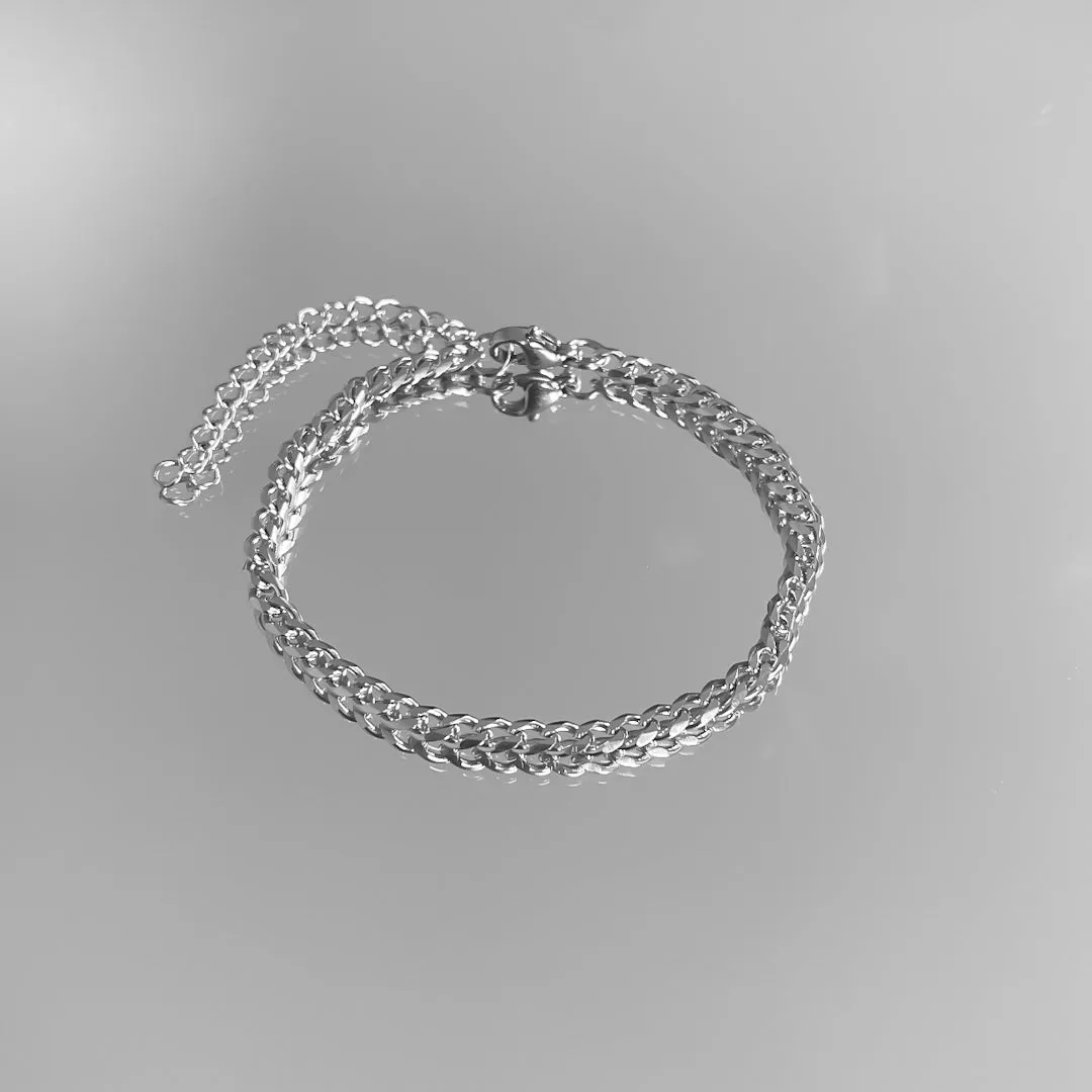 Classic Cuban Anklet Silver