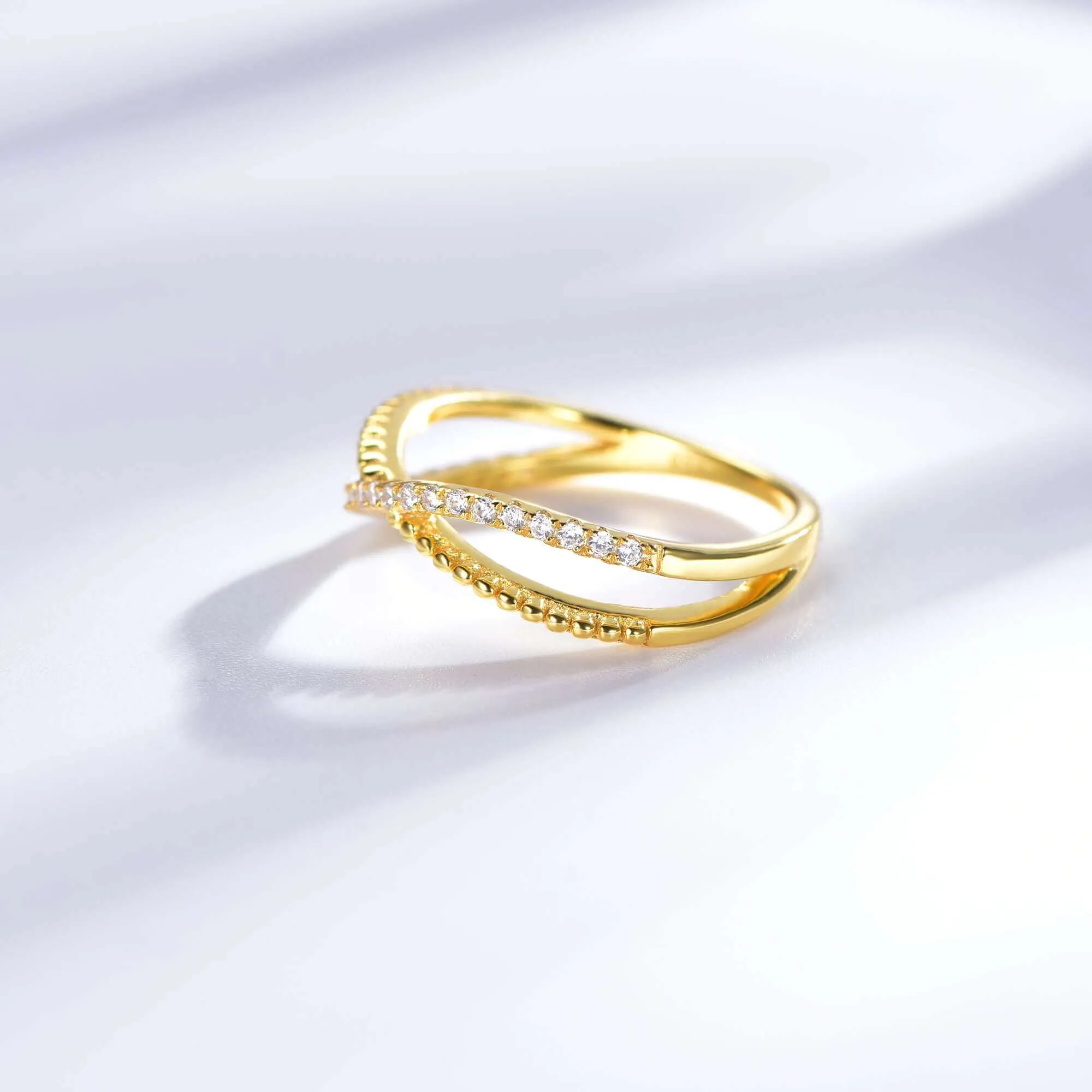 Classic X Criss Cross Wedding Band Ring