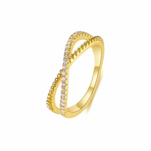 Classic X Criss Cross Wedding Band Ring