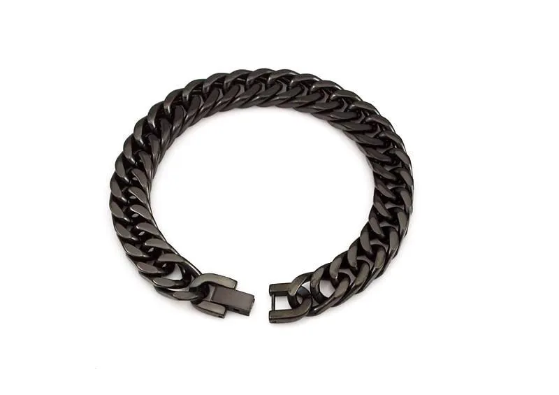 Classy Men Black Chain Bracelet