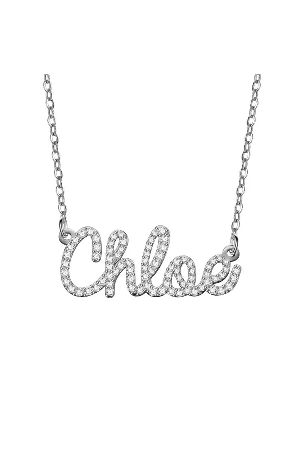 Custom Rhinestone Name Necklaces Personalized Gifts