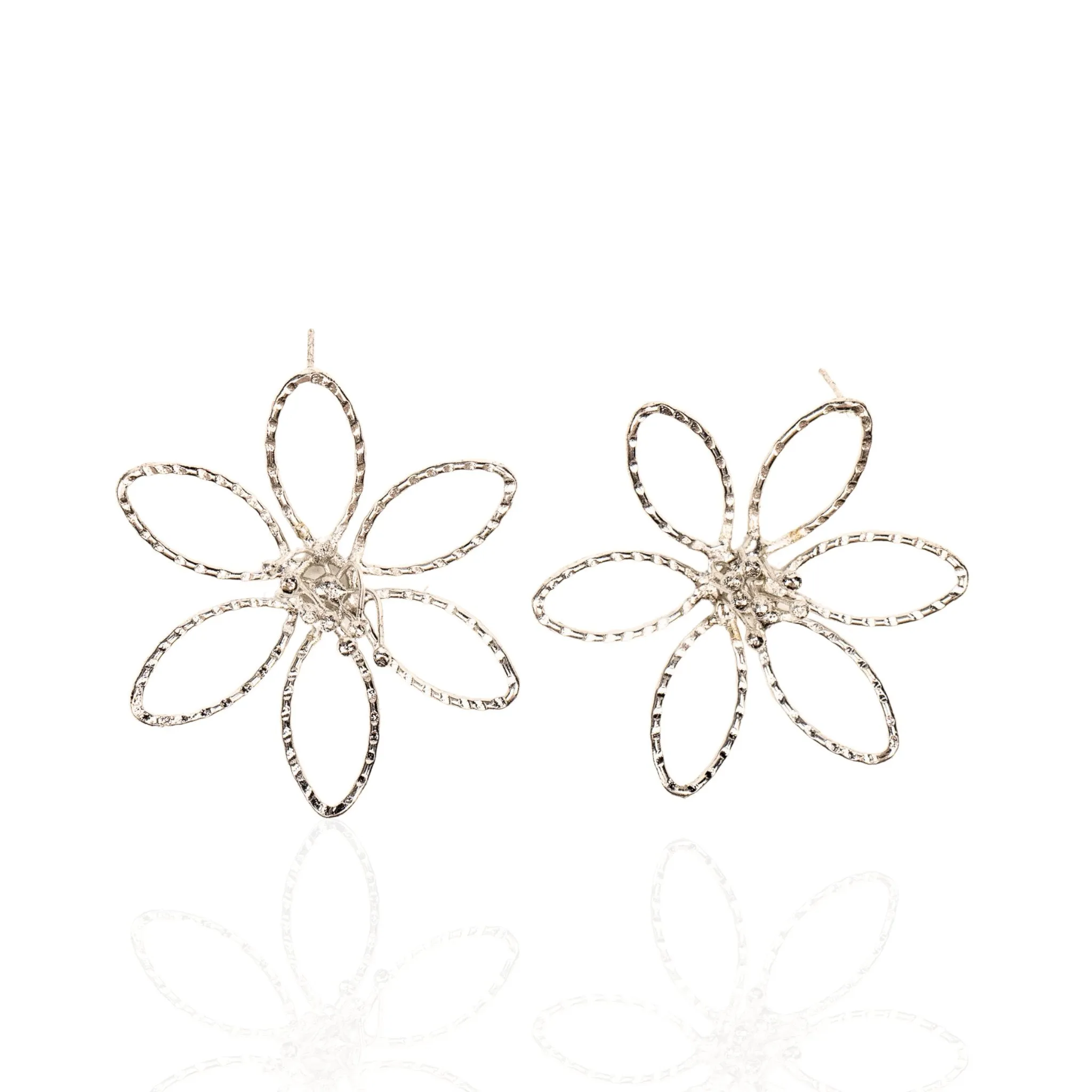 Daisy Earrings - Silver