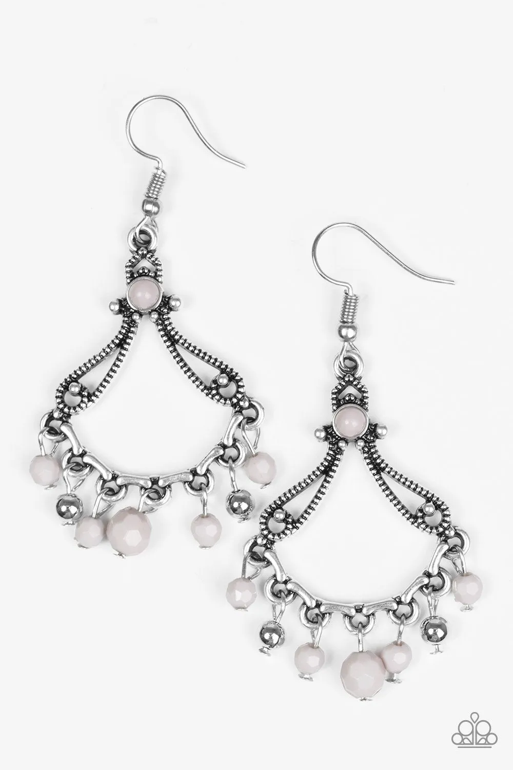 Dazzling Date Night Silver Earrings - Paparazzi Accessories