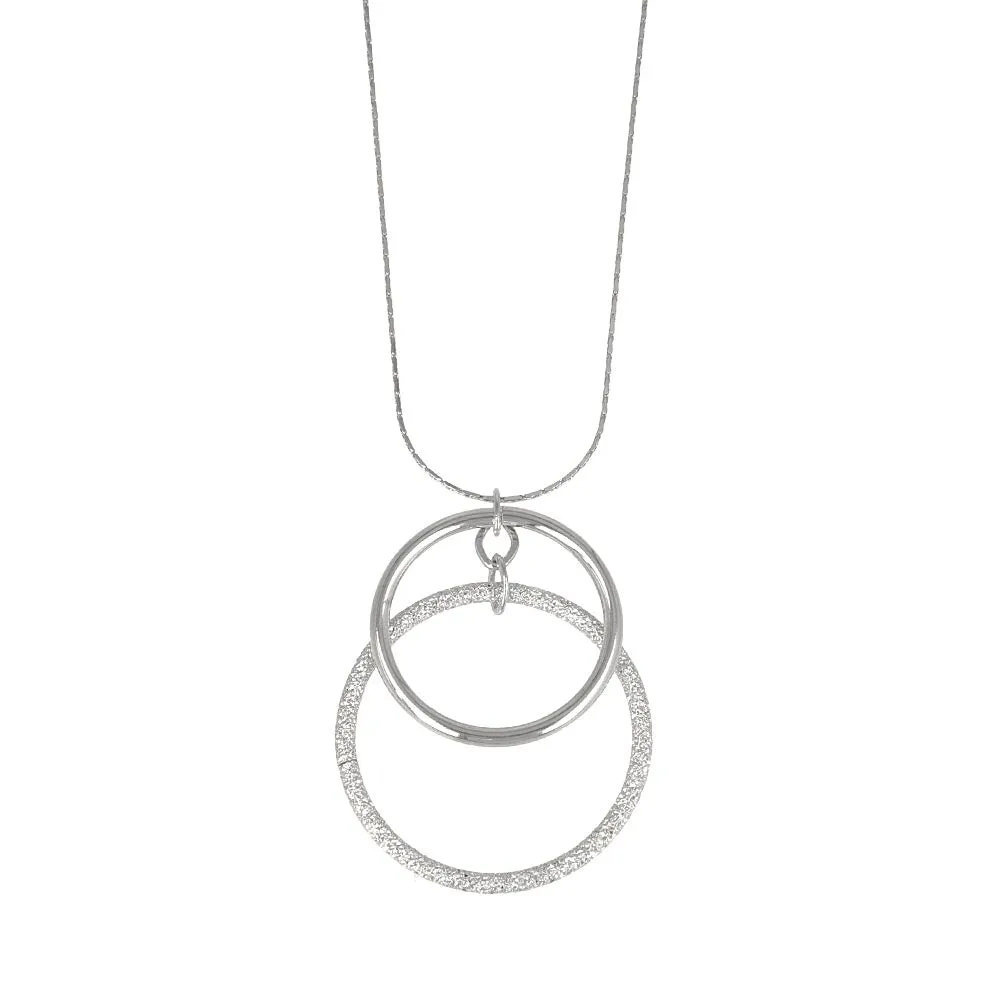 Double Circle Long Necklace