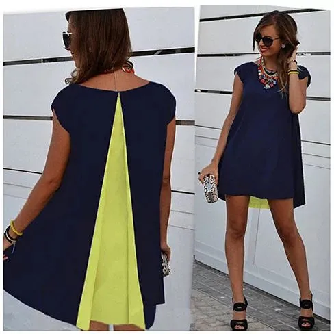 Dream Boat Chiffon Colorblock Tunic In Plus Sizes From Small To 3 XL