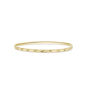 Engraved Bangle in 9ct Yellow Gold