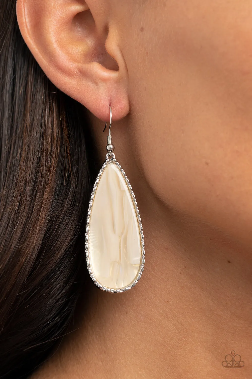 Ethereal Eloquence - White Earrings