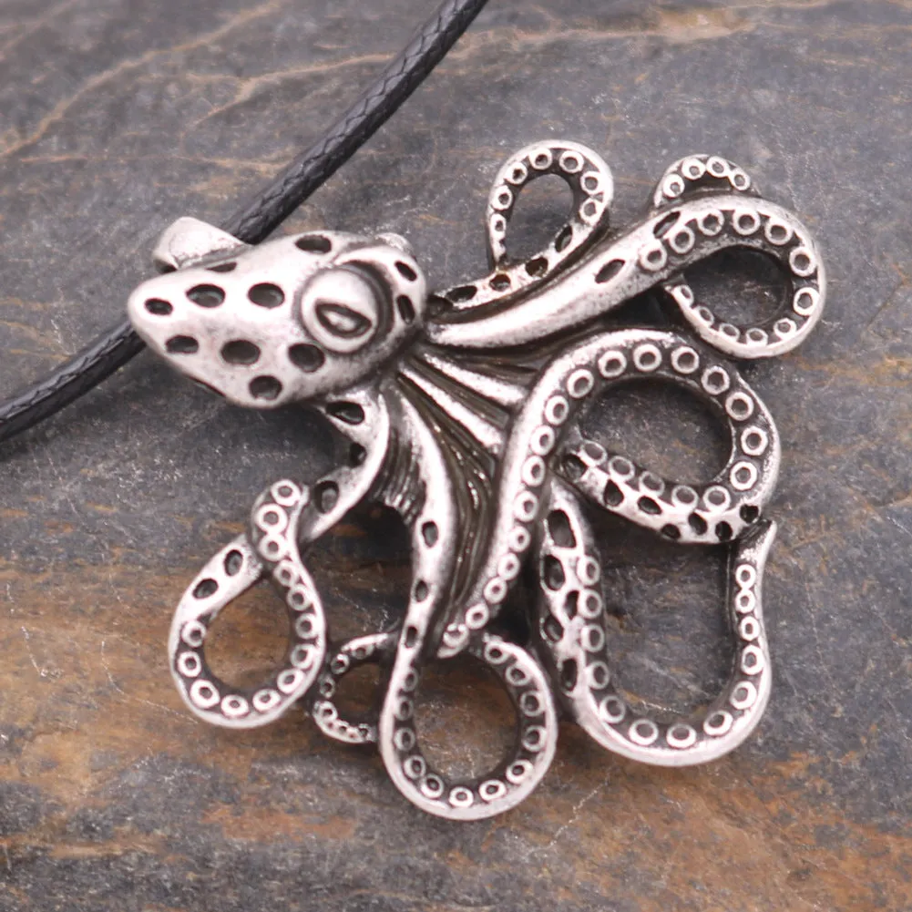 European and American Octopus Pendant Necklace from Norse Legacy Collection