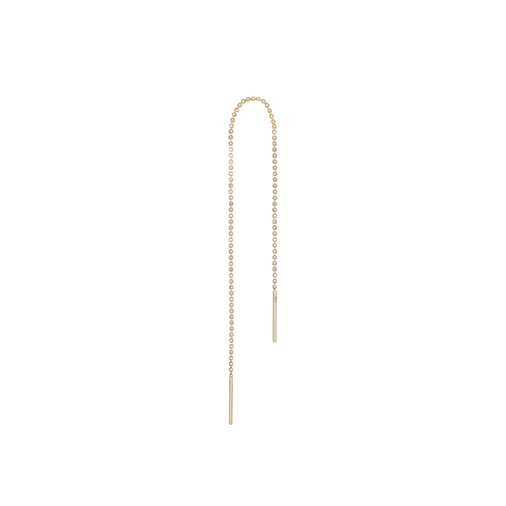 Facet Ball Chain Long Threader Earring