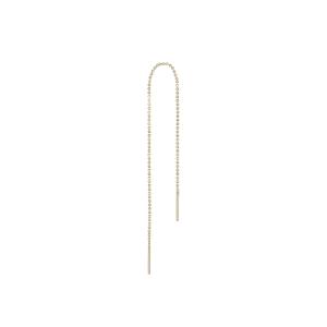 Facet Ball Chain Long Threader Earring