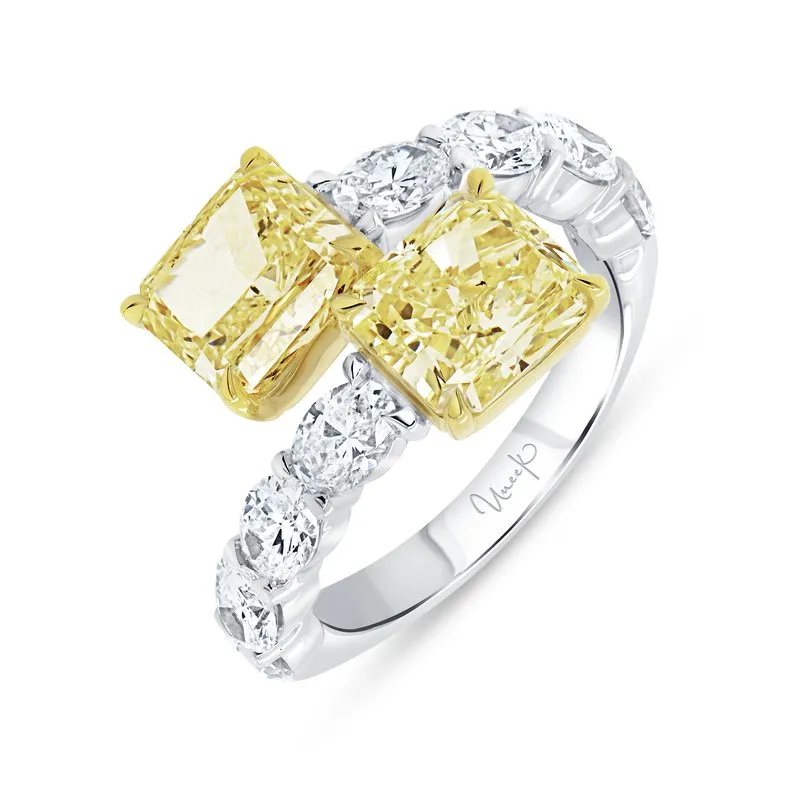 Fancy Yellow Radiant Cut Diamond Fashion Ring