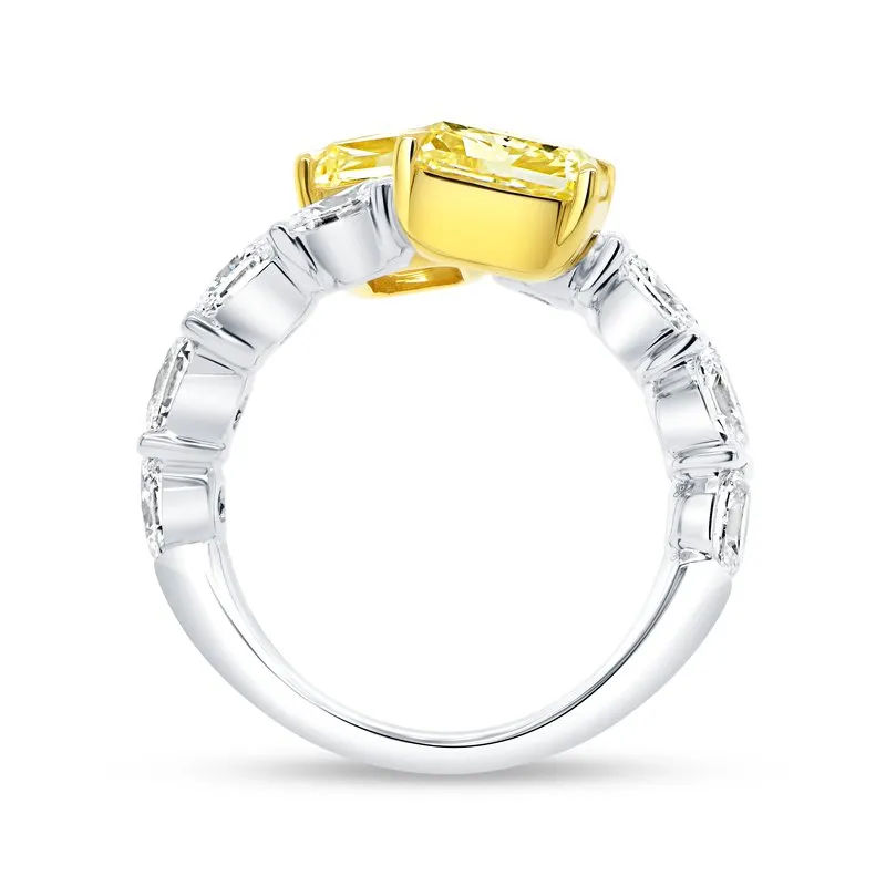 Fancy Yellow Radiant Cut Diamond Fashion Ring