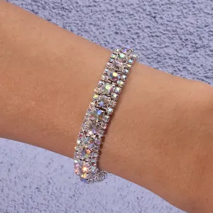 Fashion Shiny Diamond Bracelet Personality Metal Jewelry Women