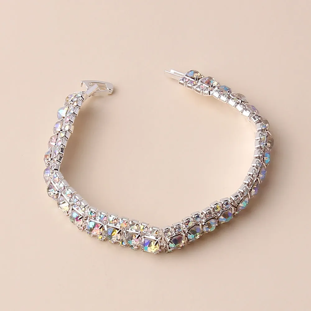 Fashion Shiny Diamond Bracelet Personality Metal Jewelry Women