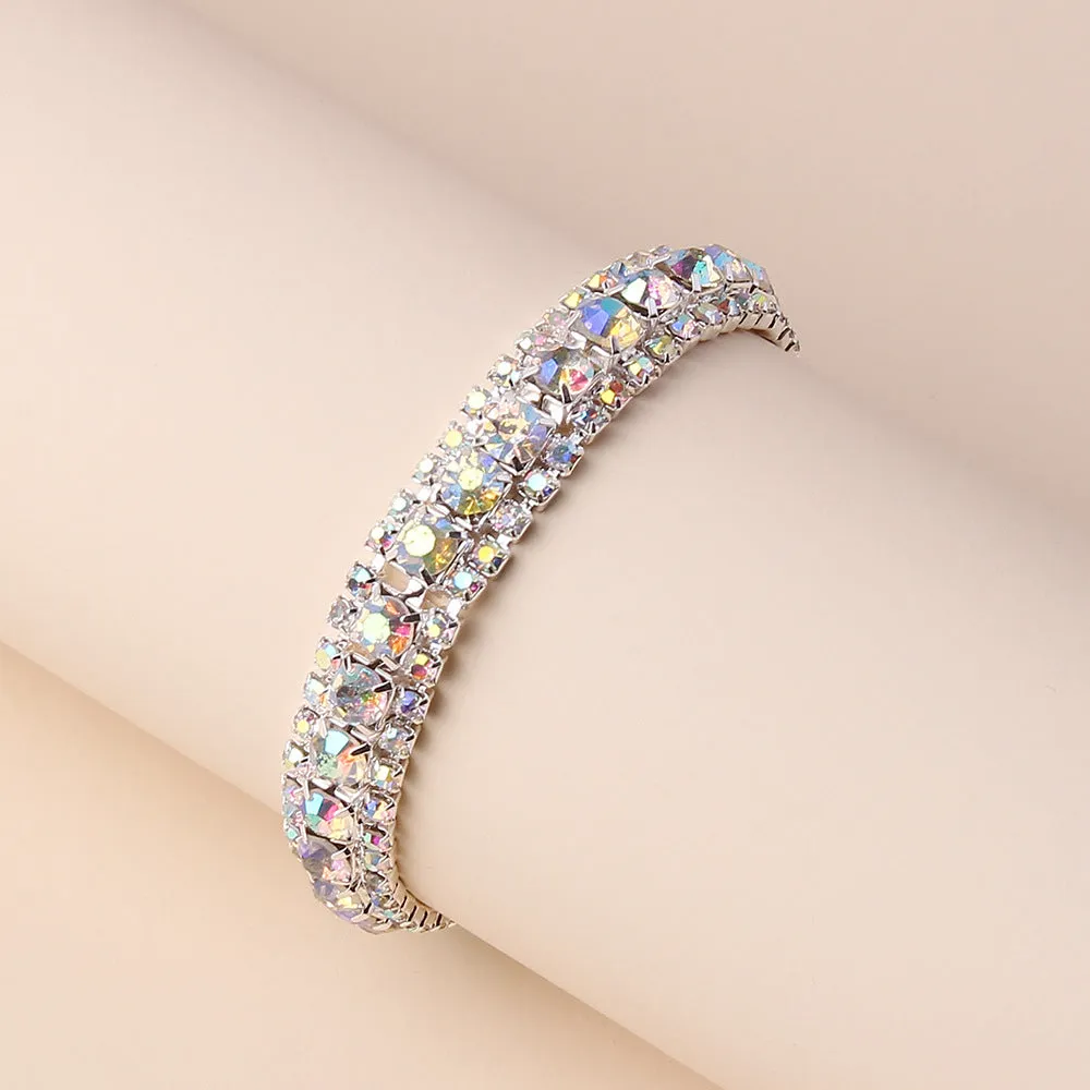 Fashion Shiny Diamond Bracelet Personality Metal Jewelry Women