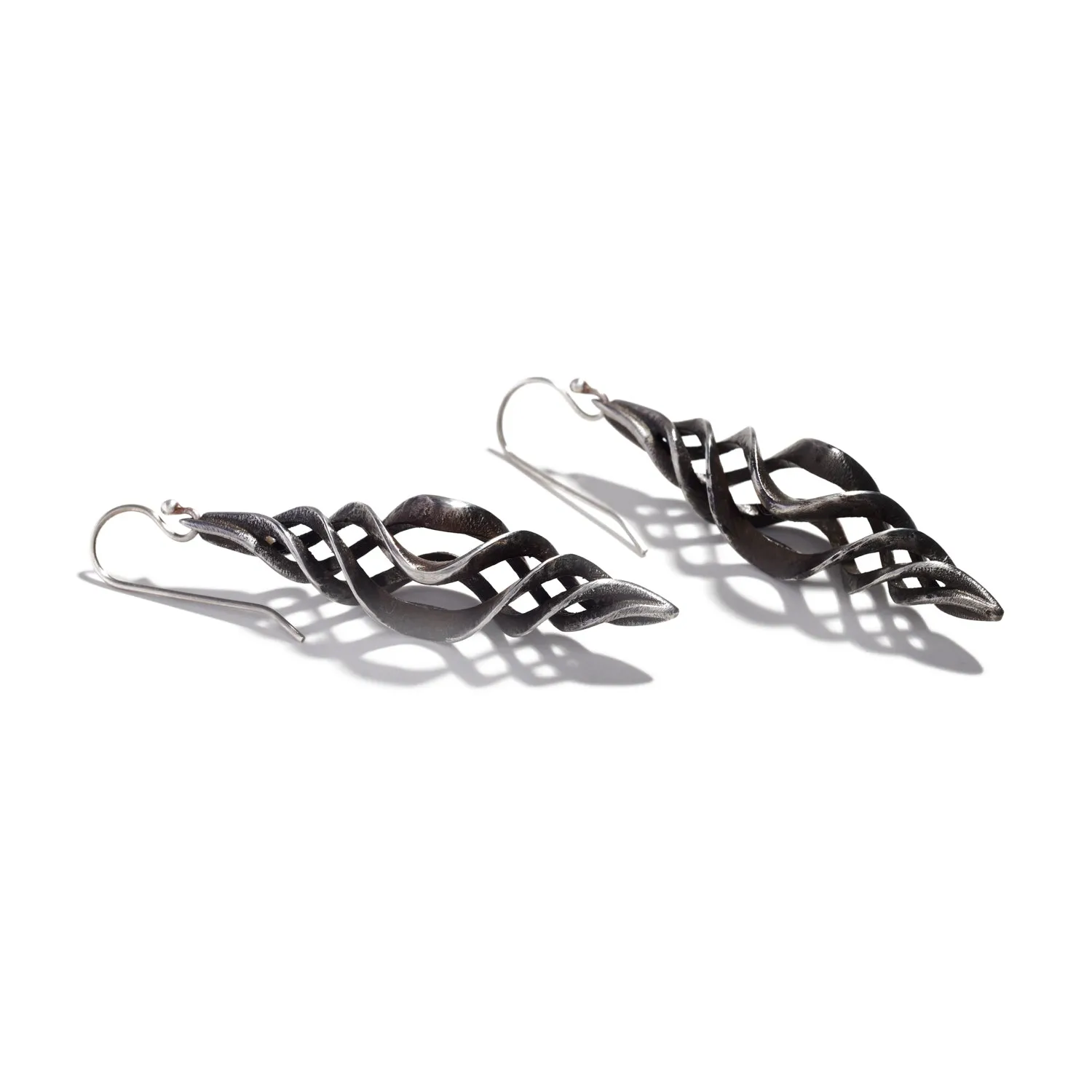 Fire Scaled Spiral Earrings