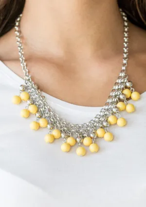  Friday Night Fringe Yellow Necklace Set