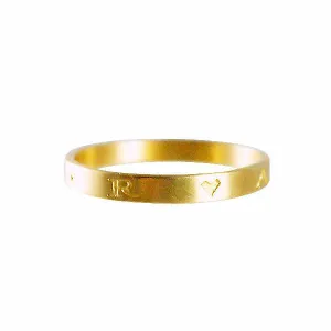 Gabriella Kiss 18k Band Ring Inscribed with Amor