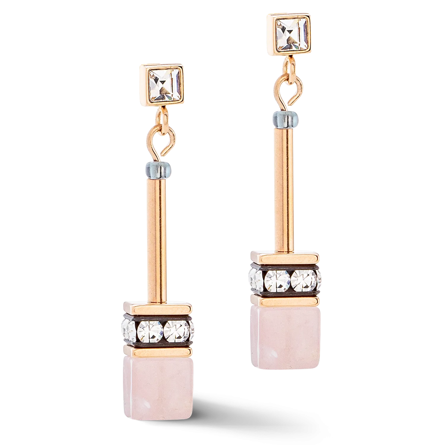 GeoCUBE® Iconic Nature Chain earrings rose