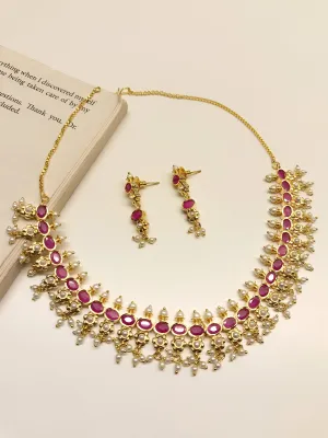 Gitali Ruby Jadau Necklace Set