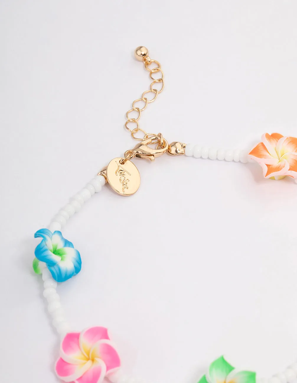 Gold Hibiscus Flower Chain Anklet