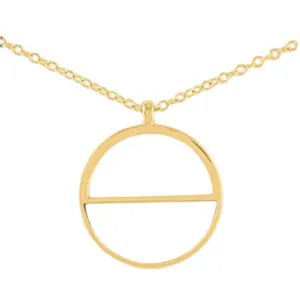 Gold Stone Half Circle Layers Necklace