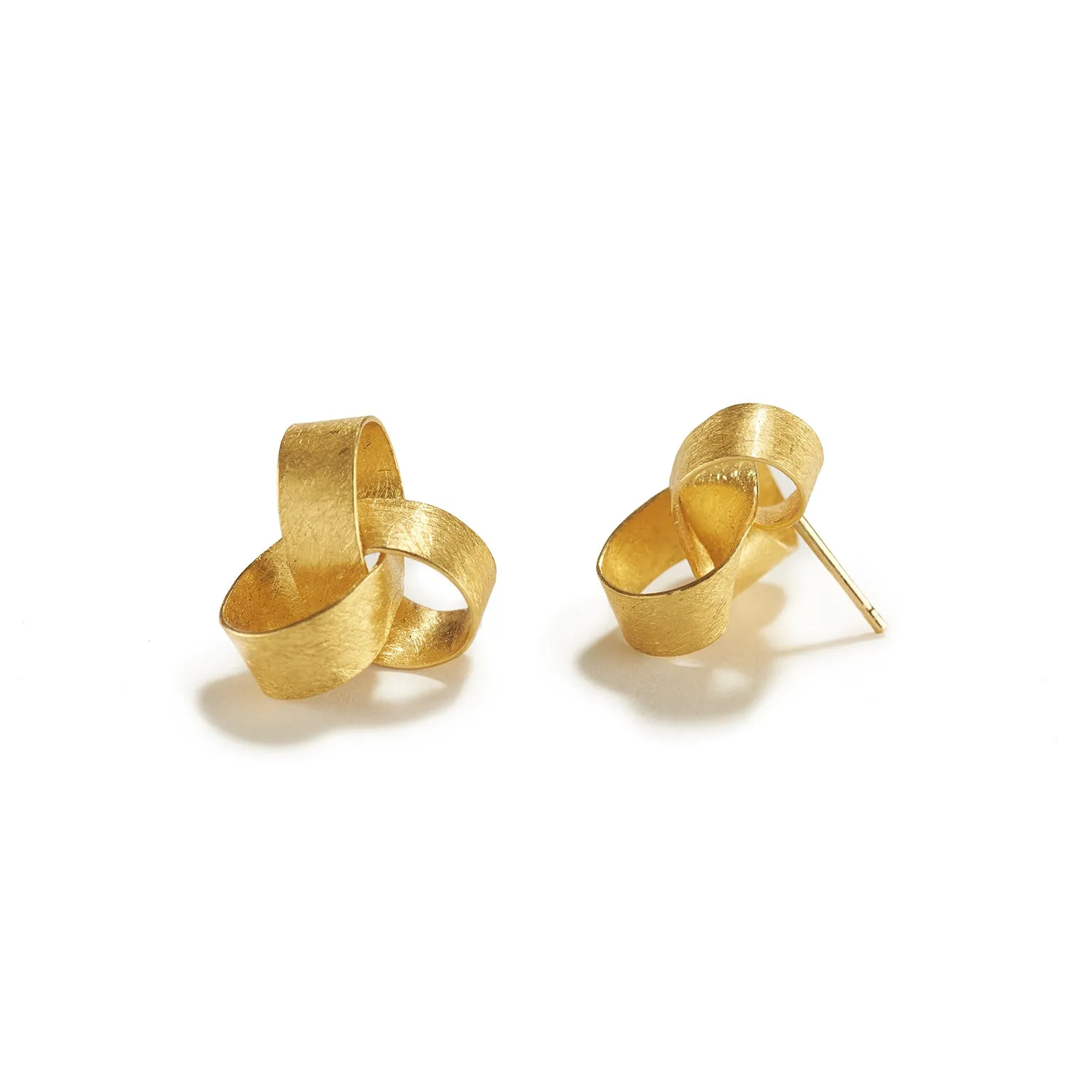 Golden Knot Stud Earrings