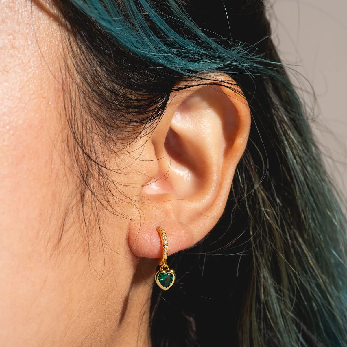 Green Goddess Dangle Hoops