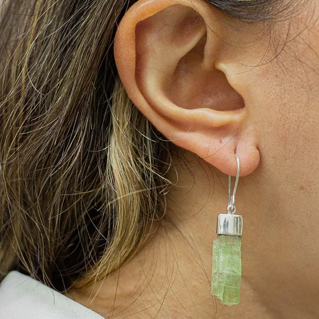 Green Kyanite Drop Earrings