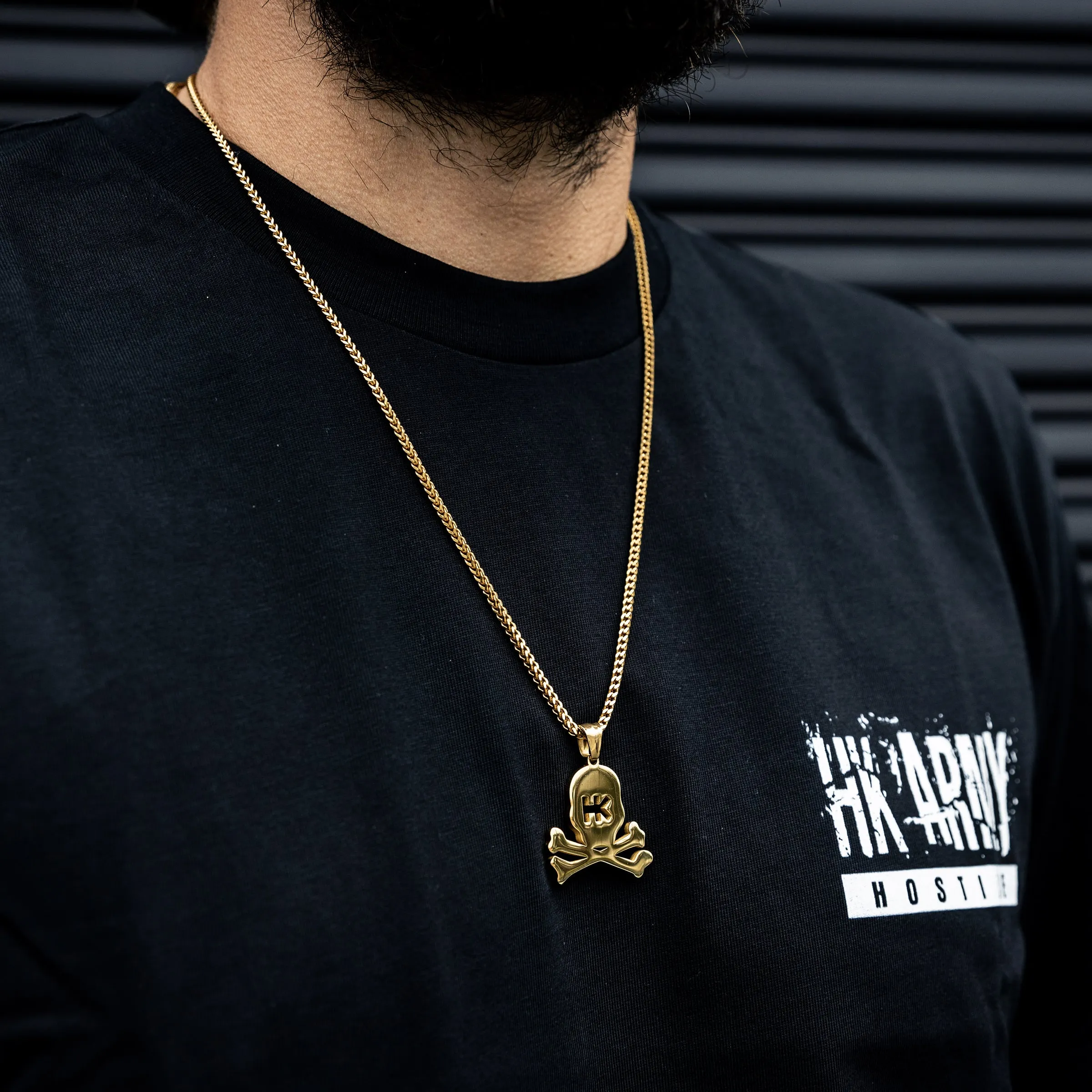 HK Skull Franco Chain - 3mm Gold