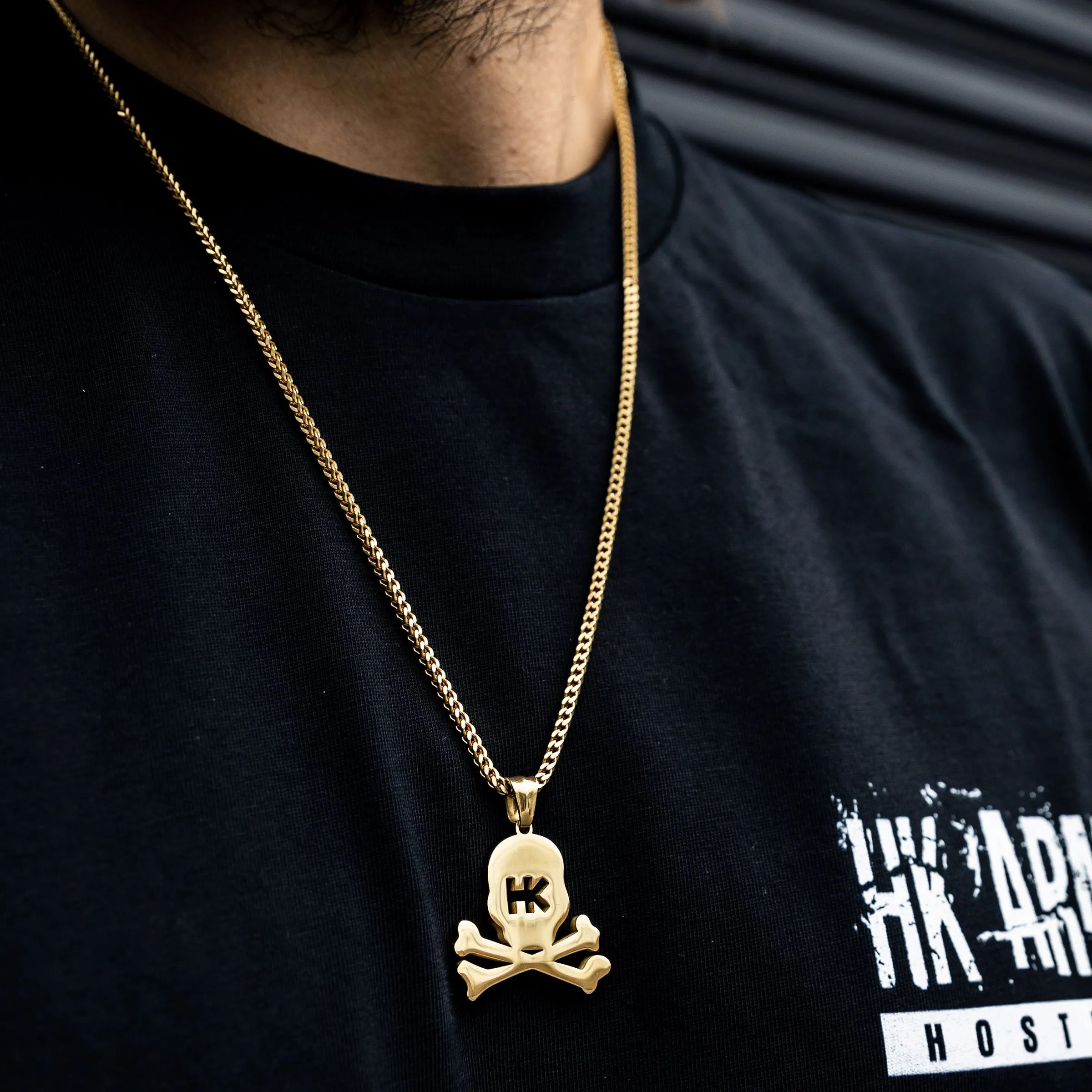 HK Skull Franco Chain - 3mm Gold