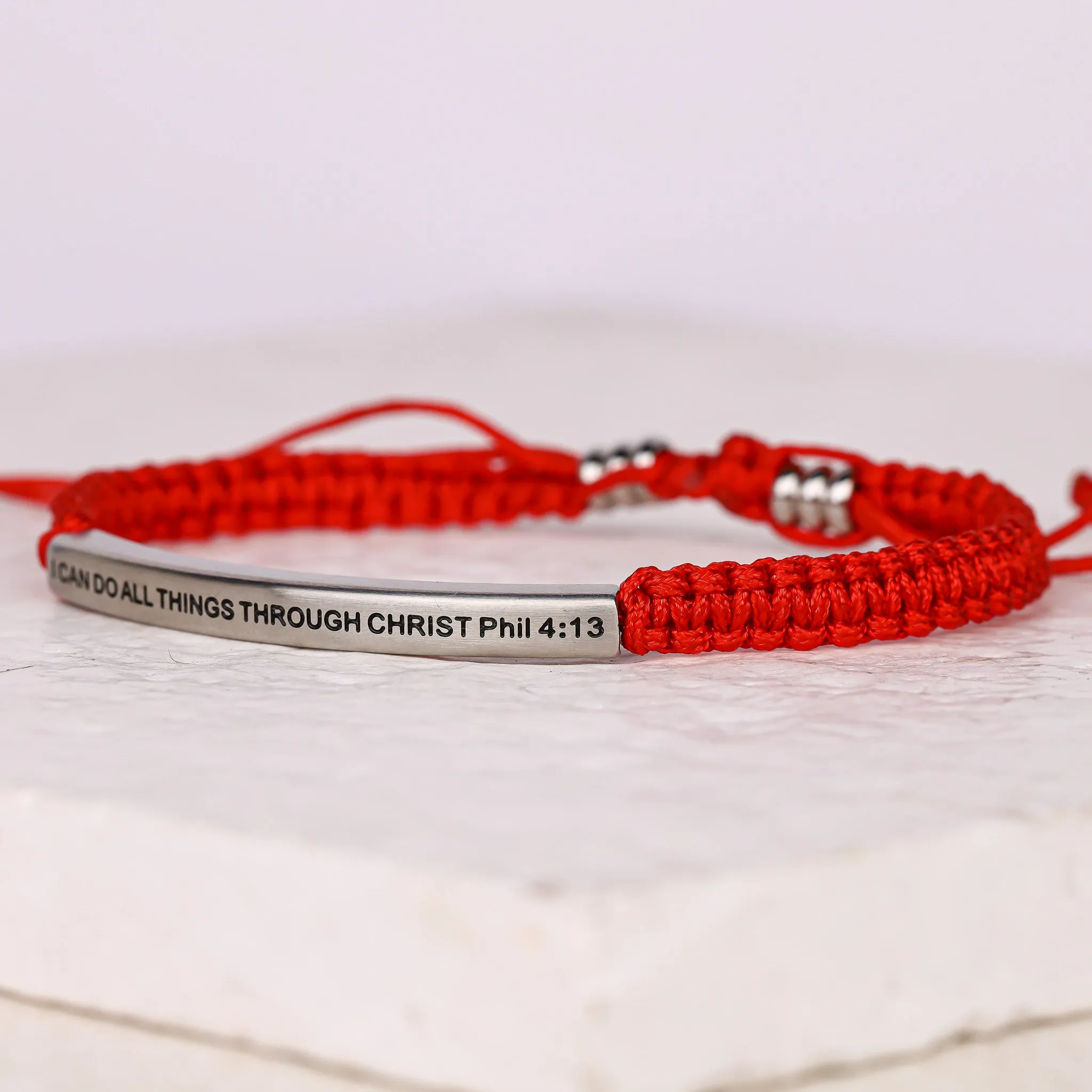 I CAN DO ALL THINGS THROUGH CHRIST ROPE BRACELET