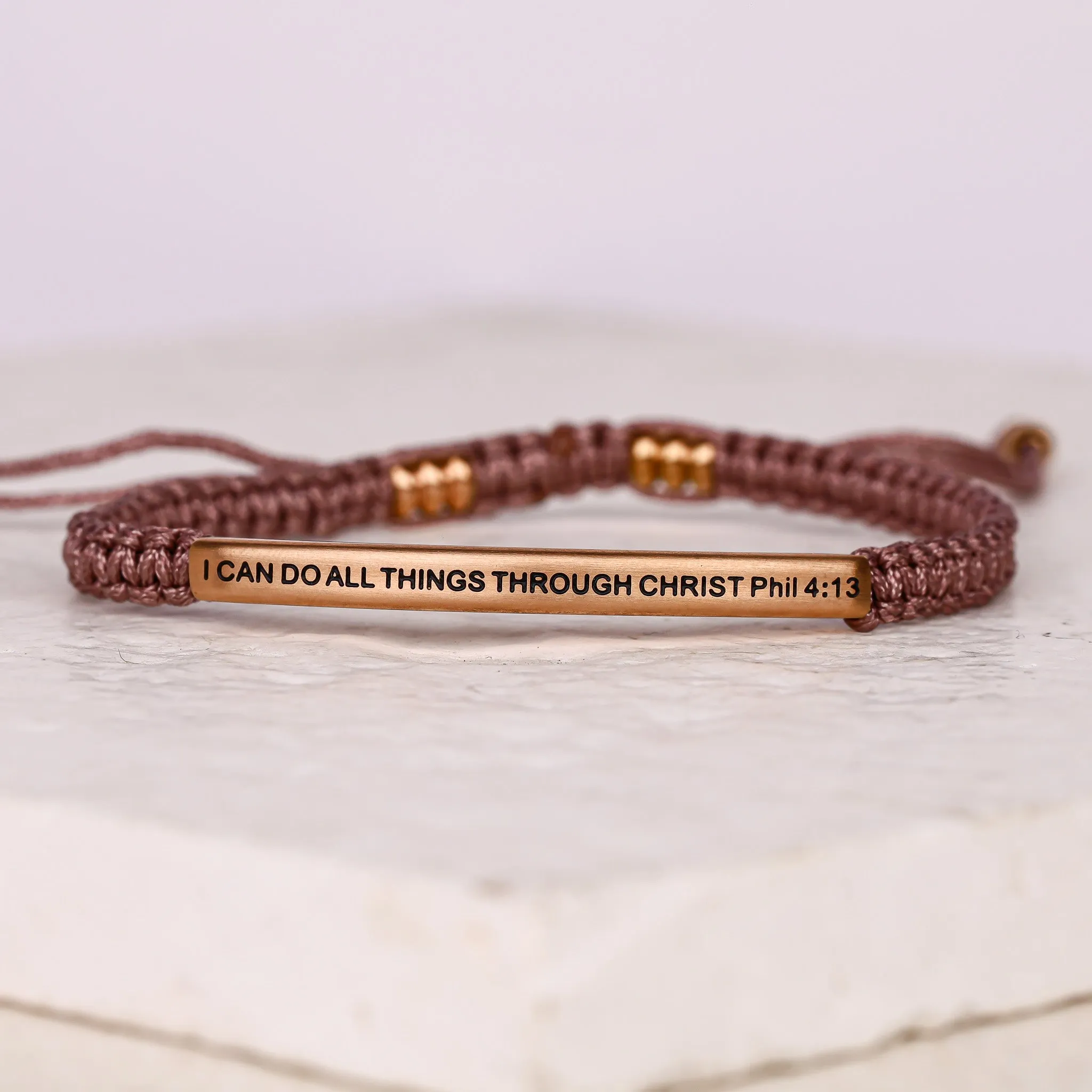 I CAN DO ALL THINGS THROUGH CHRIST ROPE BRACELET