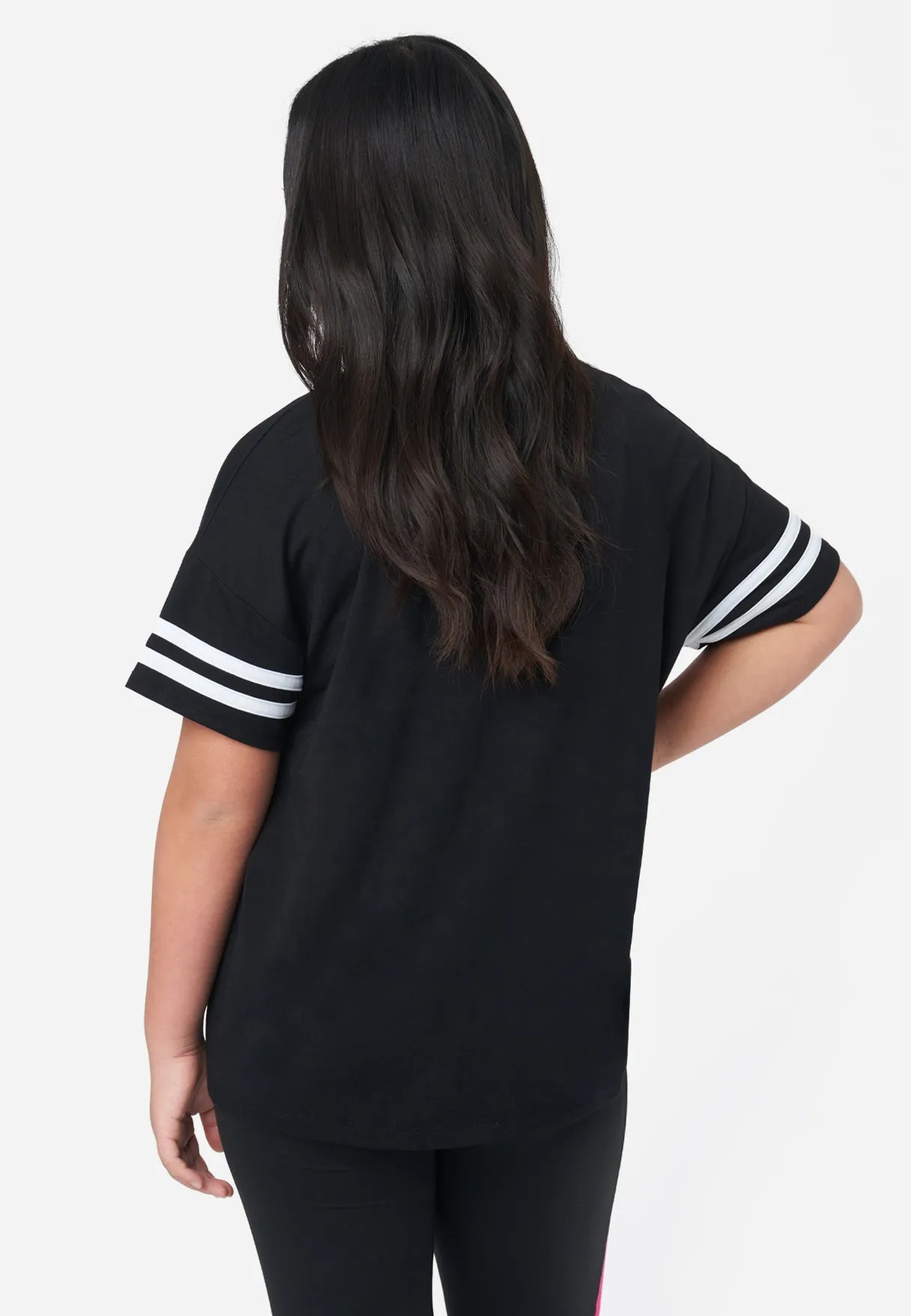 J Sport Stripe Crewneck Tee