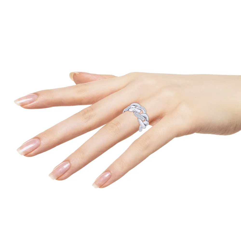 KATARINA Prong Set Diamond Twisted Fashion Ring (1/2 cttw)