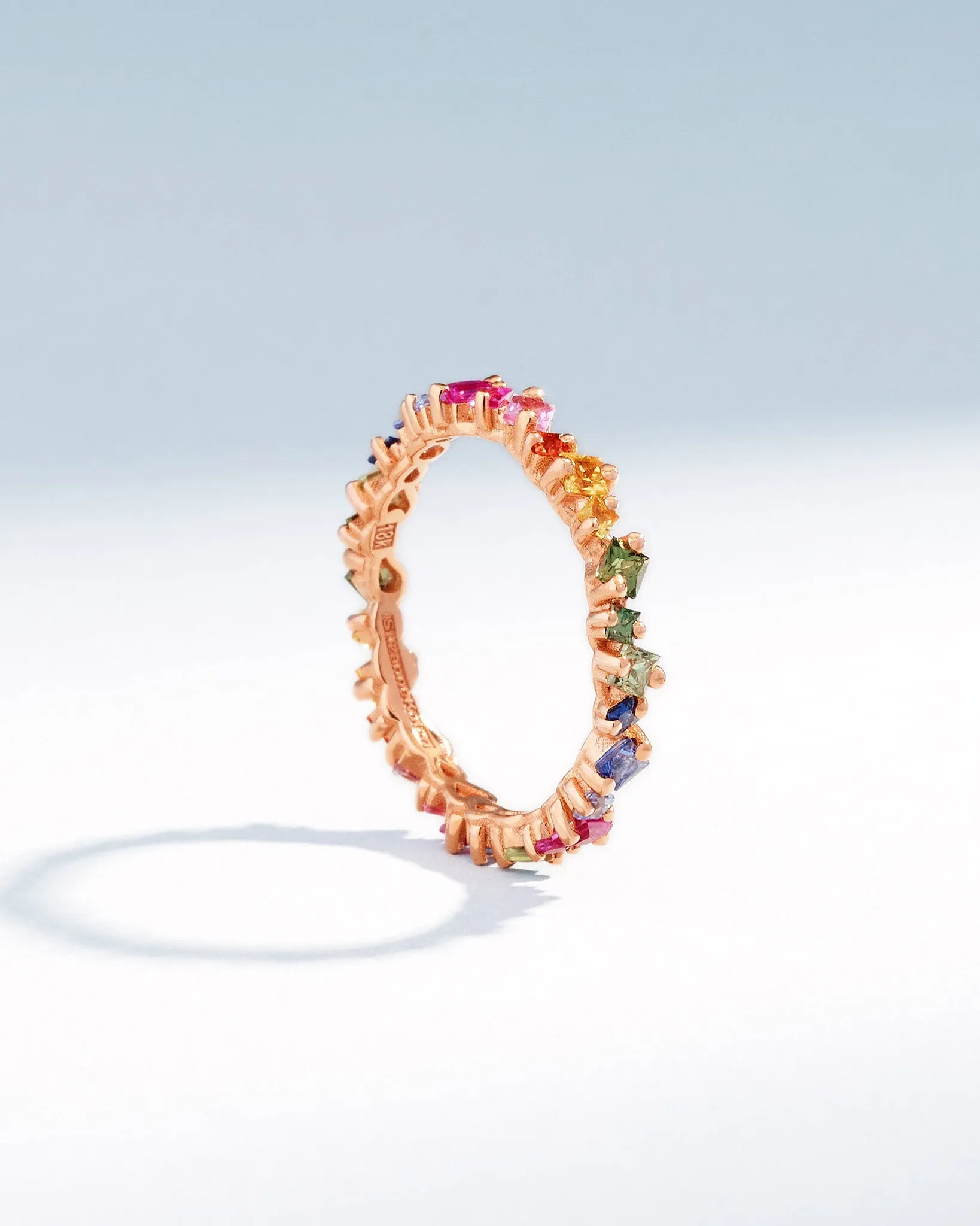 La Fantaisie Cosmic Rainbow Sapphire Eternity Band