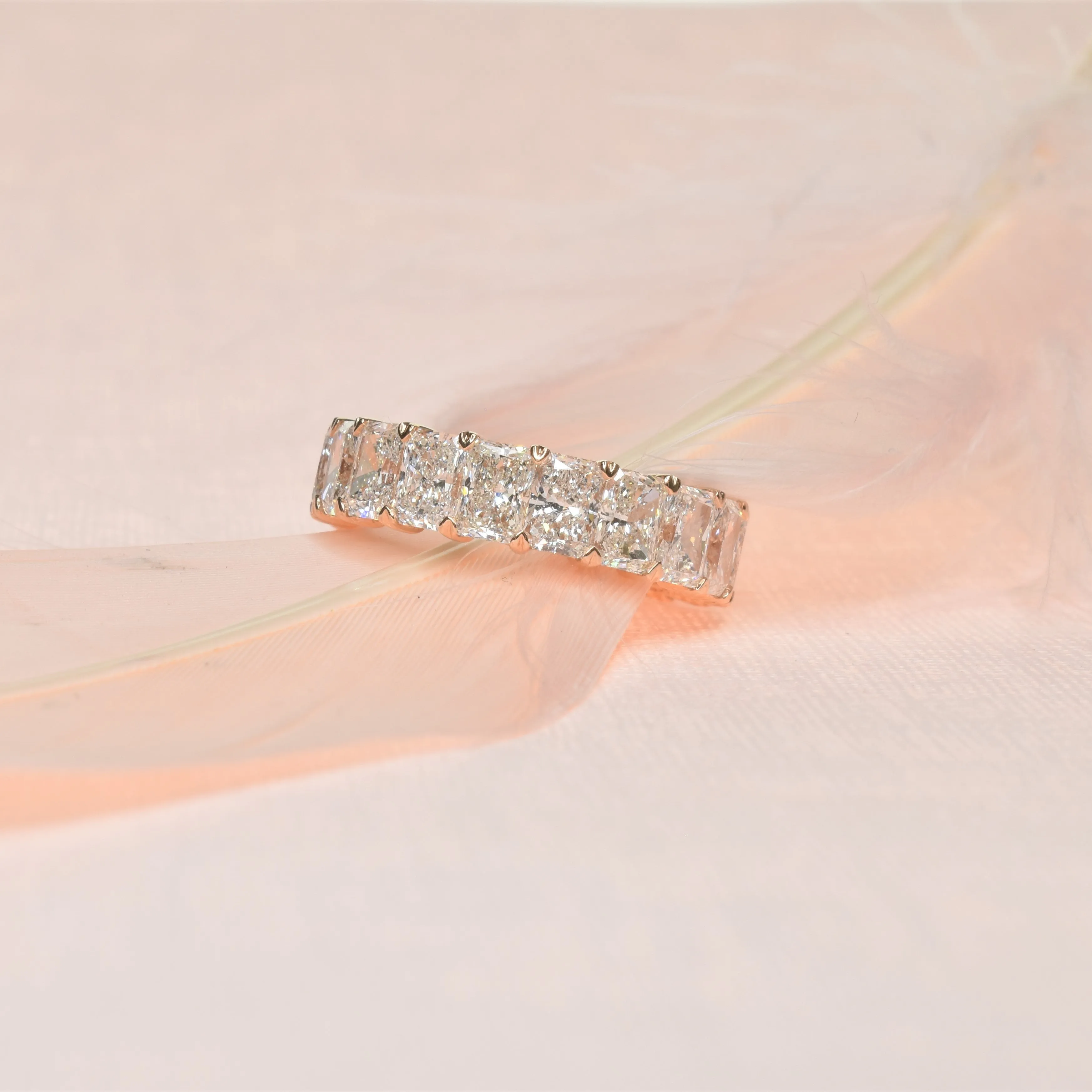 Lab Grown Diamond Eternity Ring with 0.30ct Radiant Cut Diamonds