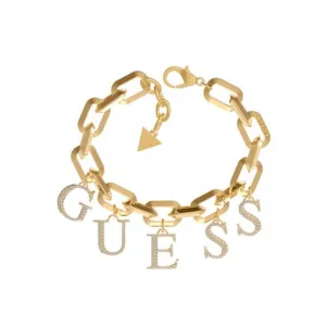 Ladies Gold Plated Bold Logo Bracelet