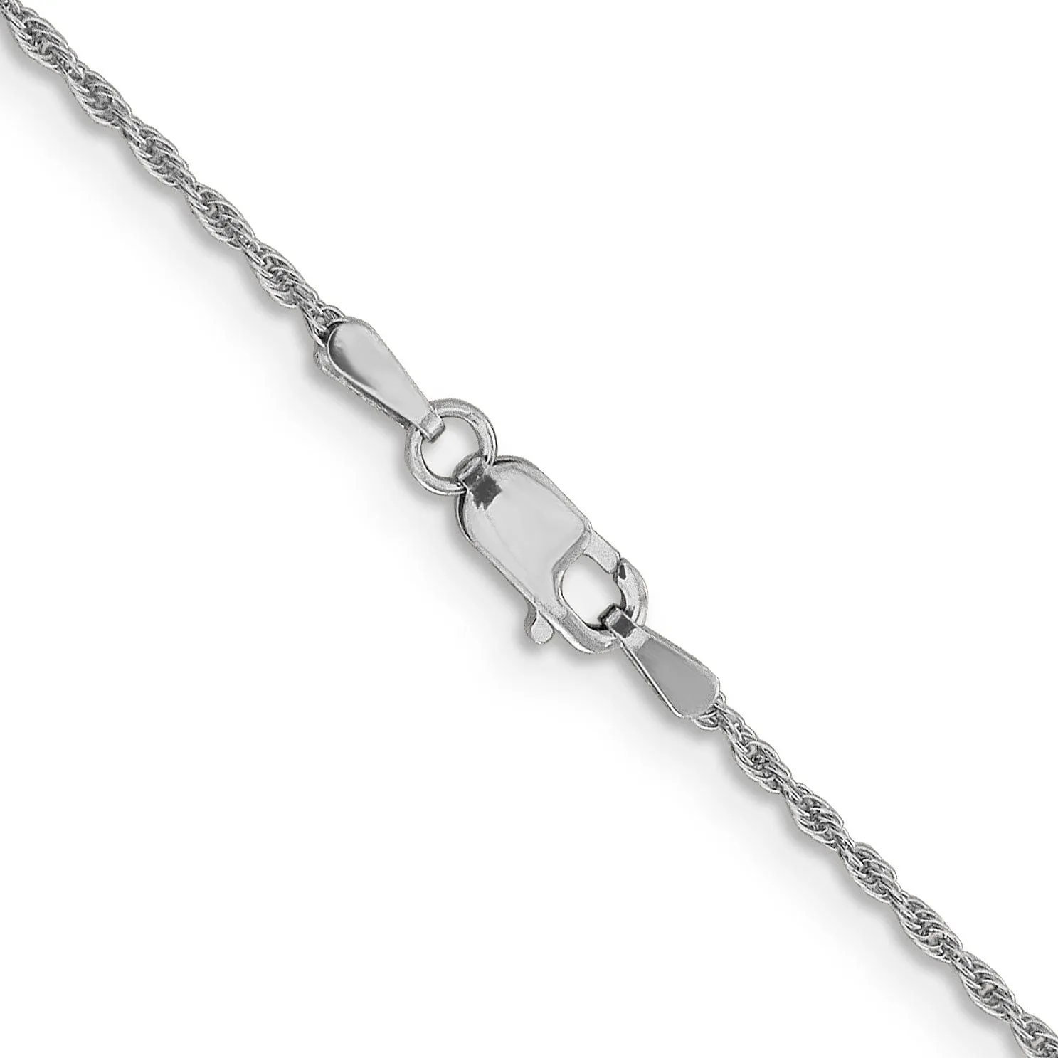 Leslie 10K White Gold 1.2 mm Loose Rope Chain