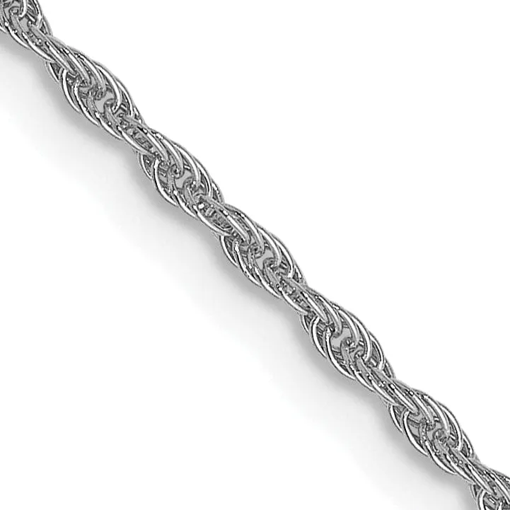 Leslie 10K White Gold 1.2 mm Loose Rope Chain