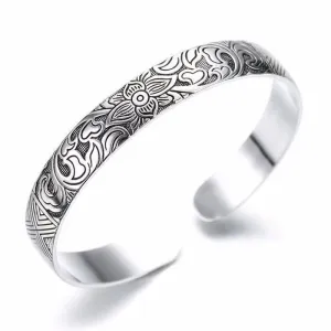 Lotus Thai Silver bangle bracelet