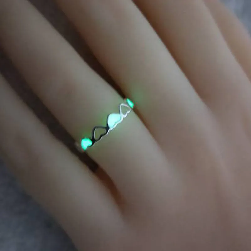 Luminous Heart Ring Adjustable Ring