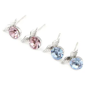 LUX Swarovski Rhinestone Angel Earrings [2 Pairs]