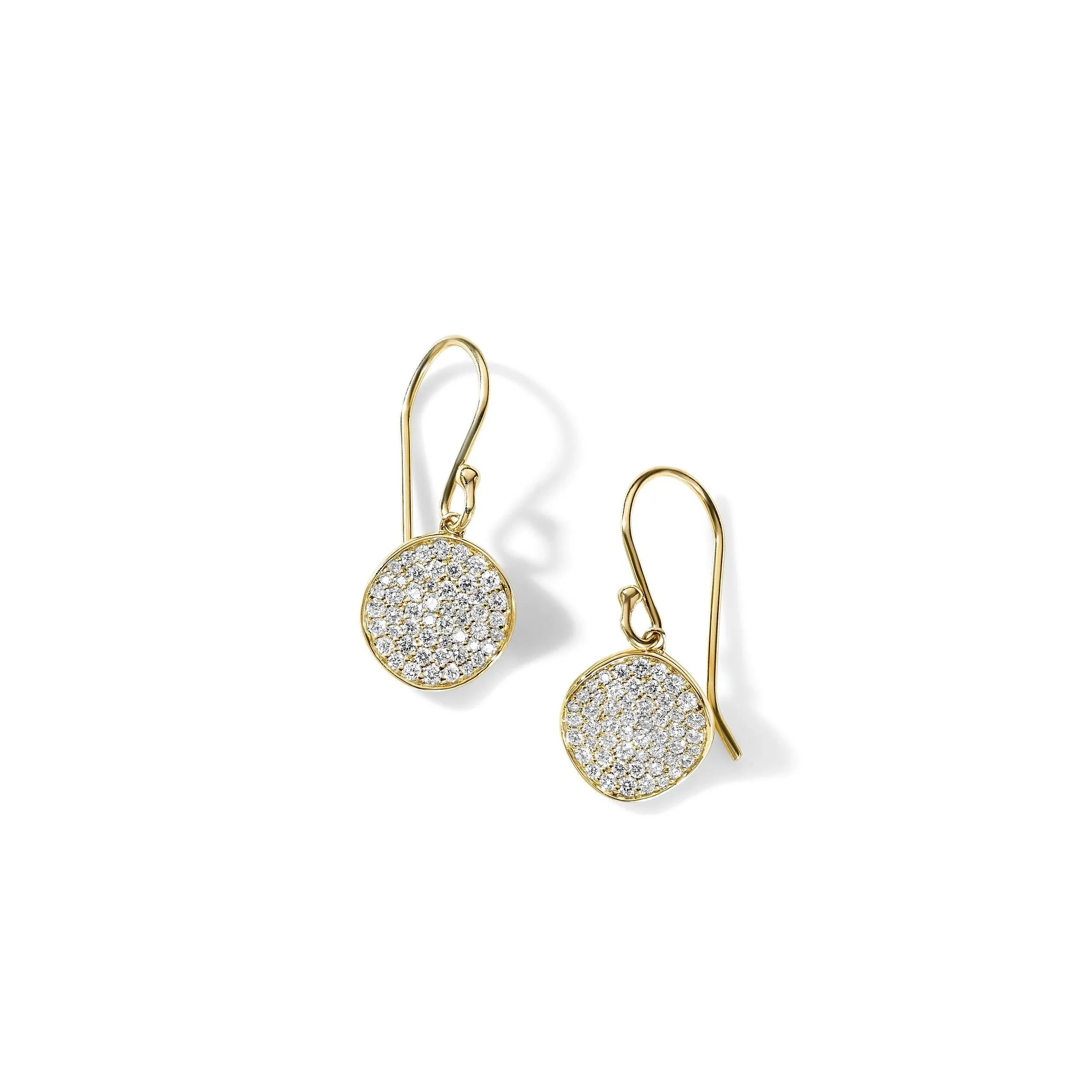 Mini Flower Earrings in 18K Gold with Diamonds