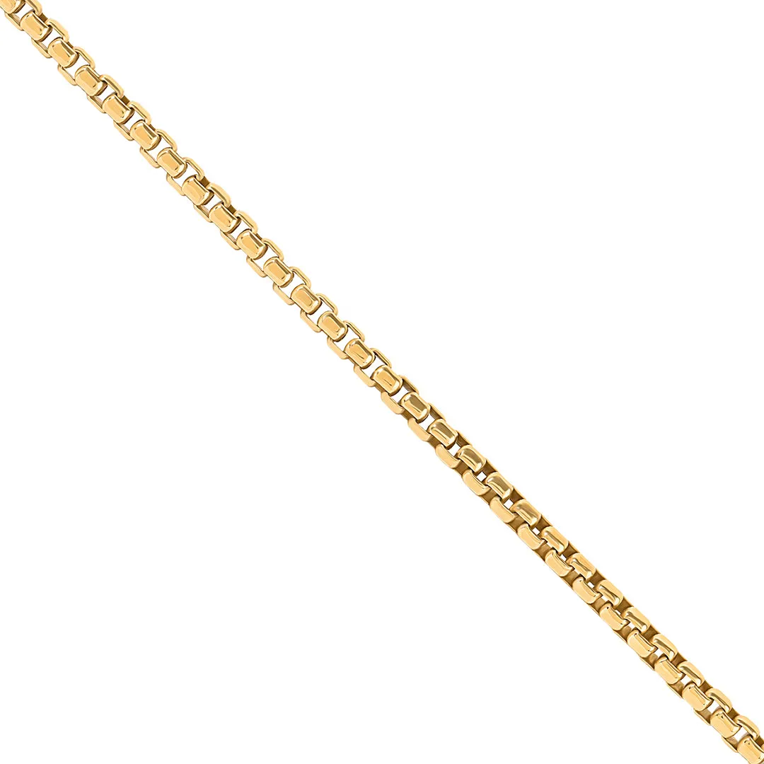 Minimalist Box Chain Necklace in Gold