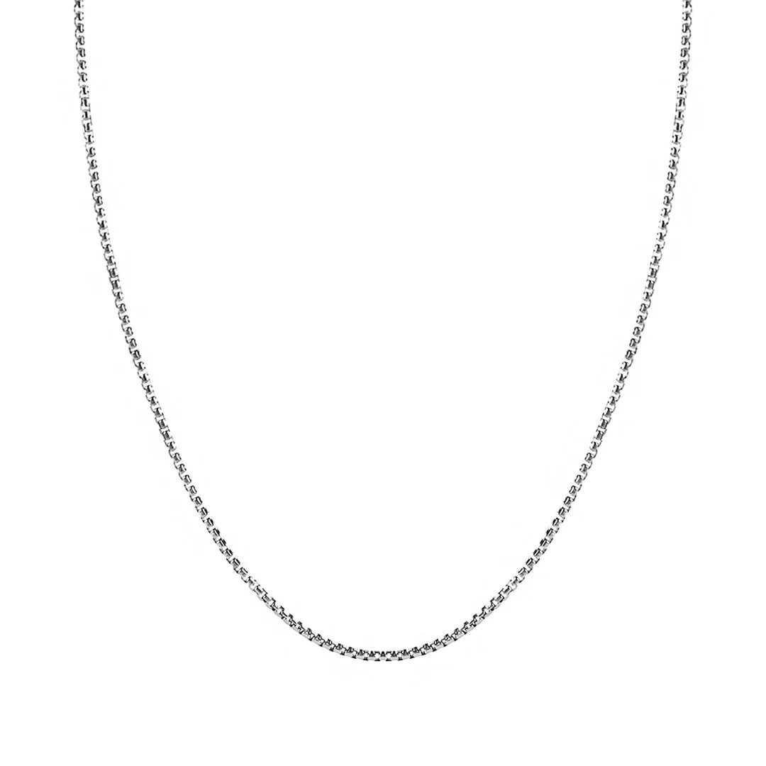 Minimalist Box Chain Necklace in Gold