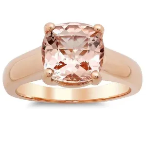 Morganite Trellis Solitaire Ring