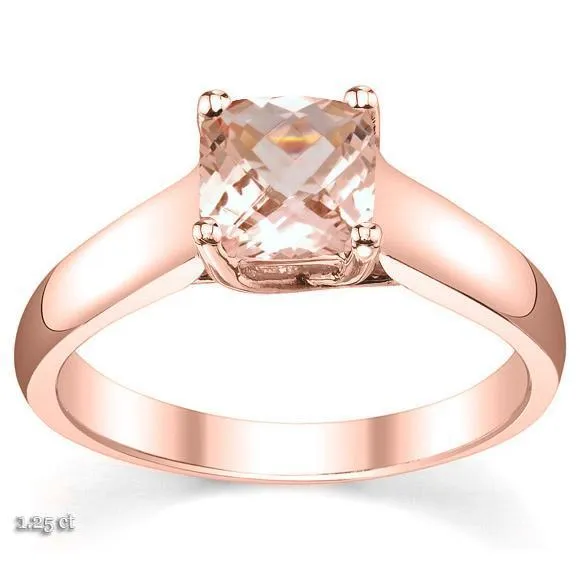 Morganite Trellis Solitaire Ring